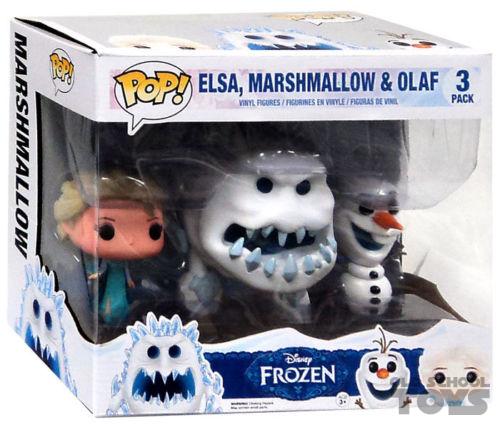 zelf niveau opladen Elsa, Marshmallow & OLaf 3-pack Frozen Pop Vinyl (Funko) Walmart exclusive  | Old School Toys