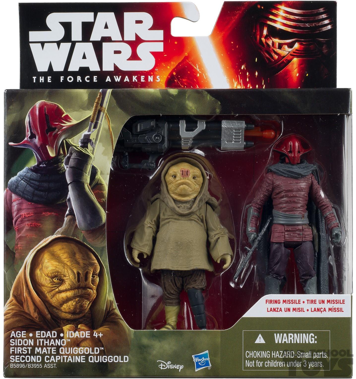 Serie van Detector schaal Star Wars Sidon Ithano & First Mate Quiggold the Force Awakens in doos |  Old School Toys