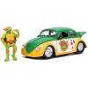 Teenage Mutant Ninja Turtles Michelangelo & 1959 Volkswagen drag beetle 1:24 in doos (Jada Toys Metals die cast)