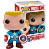 Unmasked Captain America (Metallic) Pop Vinyl Marvel (Funko) POPCULTCHA exclusive