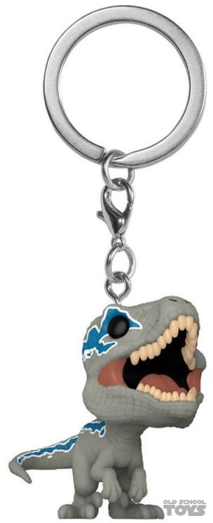 Velociraptor Blue Jurassic World Dominion Pocket Pop Keychain Funko Old School Toys 