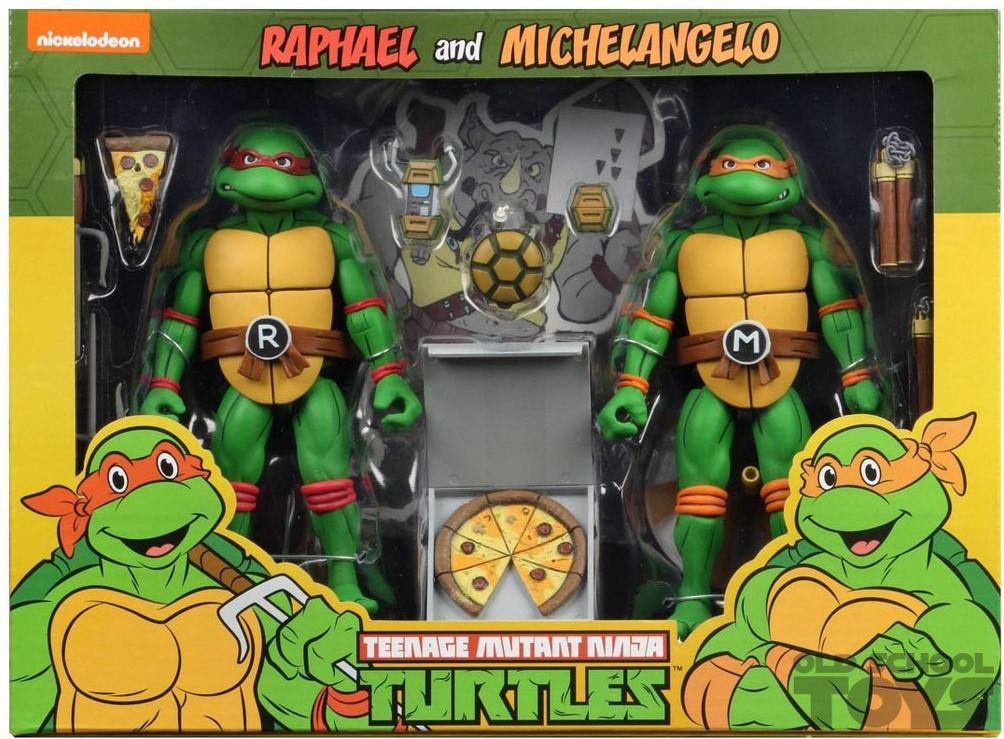 Raphael and Michelangelo 2-pack Mutant Ninja Turtles in doos Neca | Old School Toys