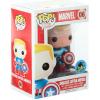 Unmasked Captain America (Metallic) Pop Vinyl Marvel (Funko) POPCULTCHA exclusive