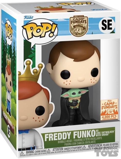 Store Freddy Funko as Luke Skywalker with Grogu Funko Camp Fundays 2023