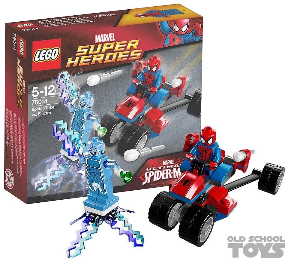 Конструктор super. Лего Марвел 76014. Конструктор LEGO Marvel super Heroes 76014 Спайдер-трайк против электро. Лего человек паук 76014. LEGO Spider man электро.