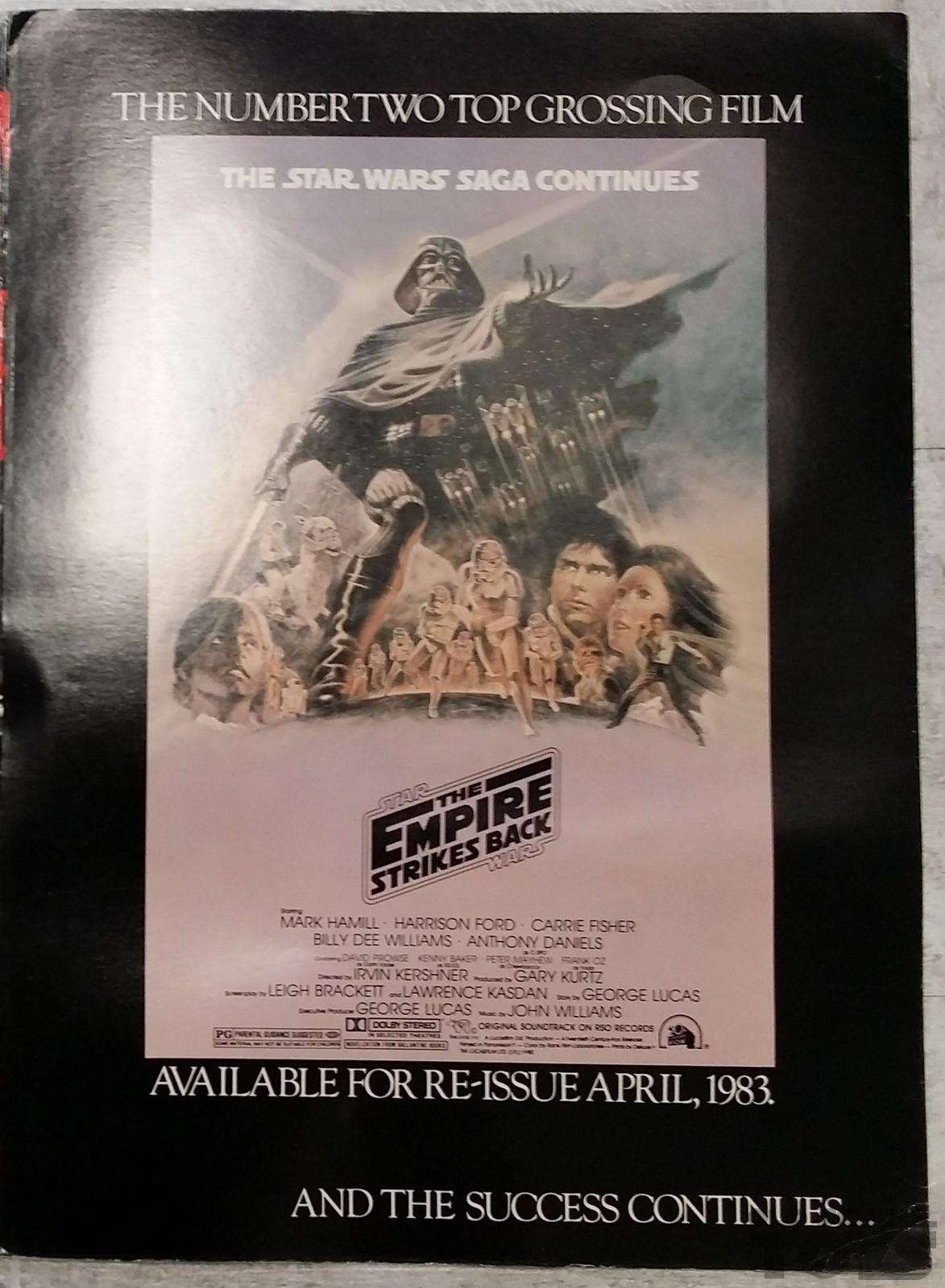 Poster Star Wars rerelease and Revenge of the Jedi (officiële press