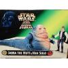 Star Wars POTF Jabba the Hutt and Han Solo in doos -beschadigde verpakking-