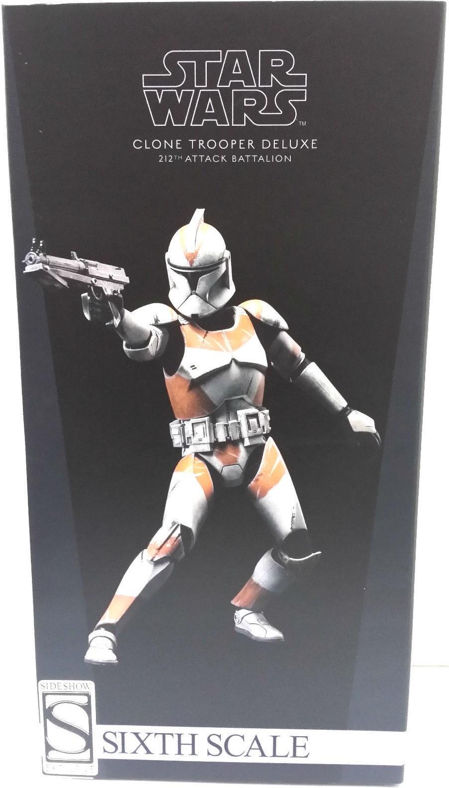 Star Wars Clone Trooper deluxe 212th Attack Battalion Sideshow MIB exclusive