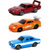 Fast and the Furious version 1 nano 3-pack 1:64 op kaart (Jada Toys Metals die cast)