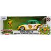 Teenage Mutant Ninja Turtles Michelangelo & 1959 Volkswagen drag beetle 1:24 in doos (Jada Toys Metals die cast)