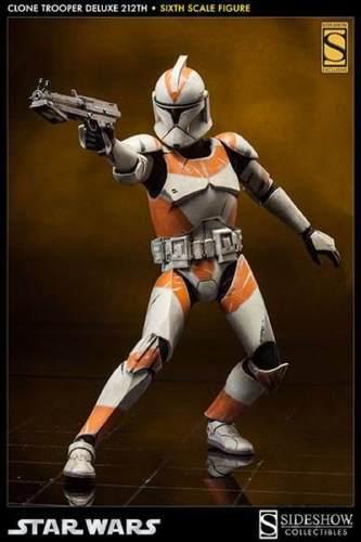 Star Wars Clone Trooper deluxe 212th Attack Battalion Sideshow MIB exclusive