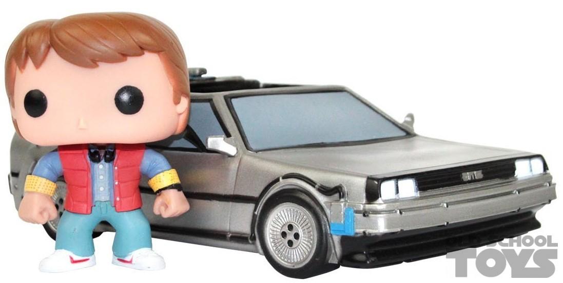 DeLorean with Marty McFly (Back to the Future) Pop Vinyl Rides (Funko) Old School Toys