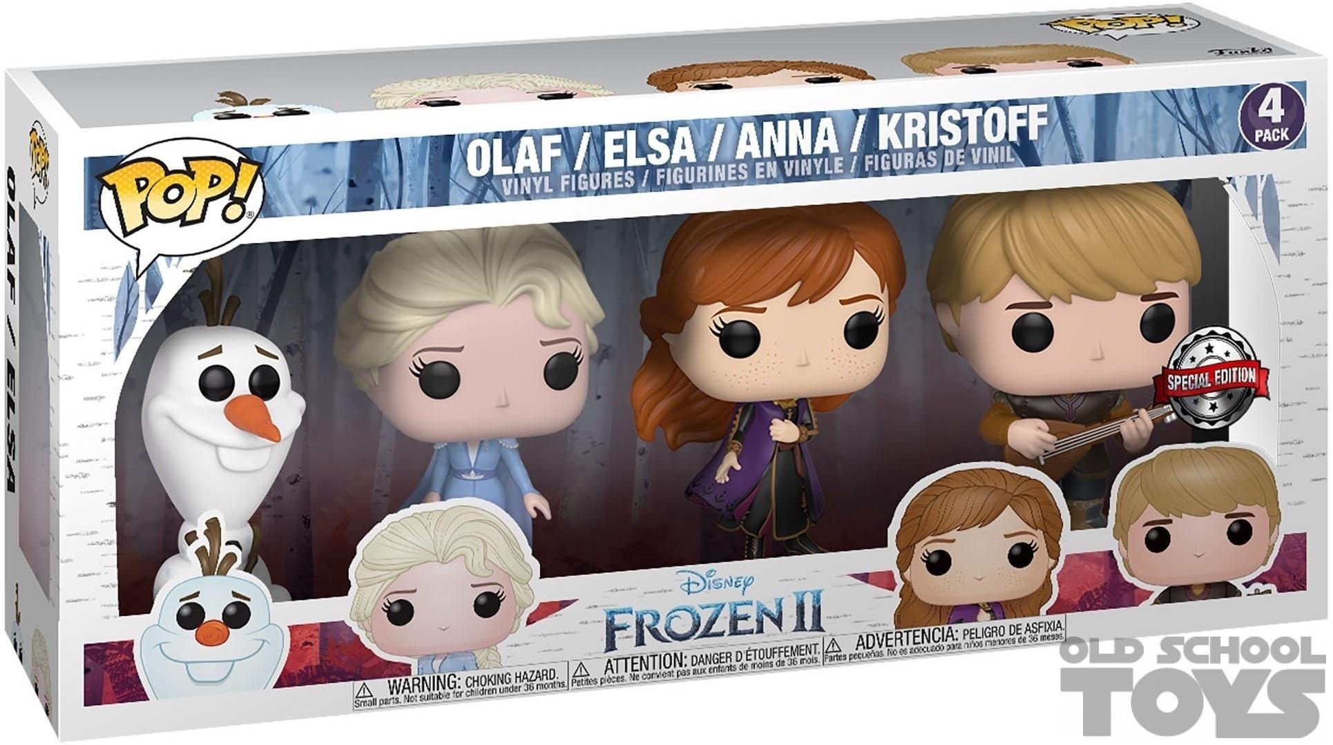 binnenkort handtekening Humoristisch Olaf / Elsa / Anna / Kristoff 4-pack Frozen 2 Pop Vinyl Disney (Funko)  exclusive -incomplete Olaf- | Old School Toys