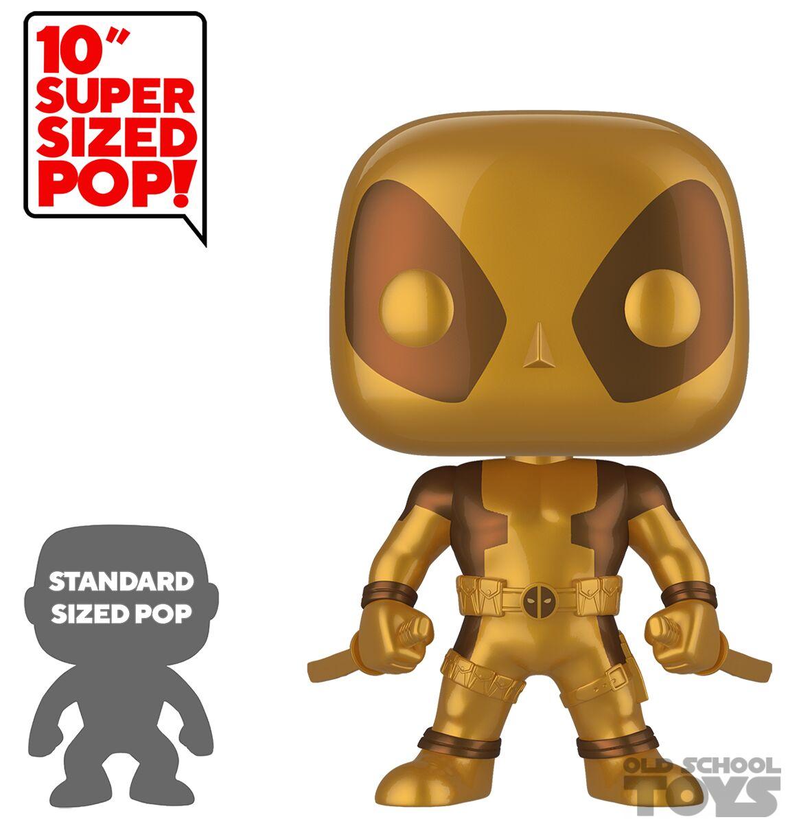 Deadpool (with Swords) Gold Pop Vinyl Marvel (Funko) 10 Inch Exclusive ...