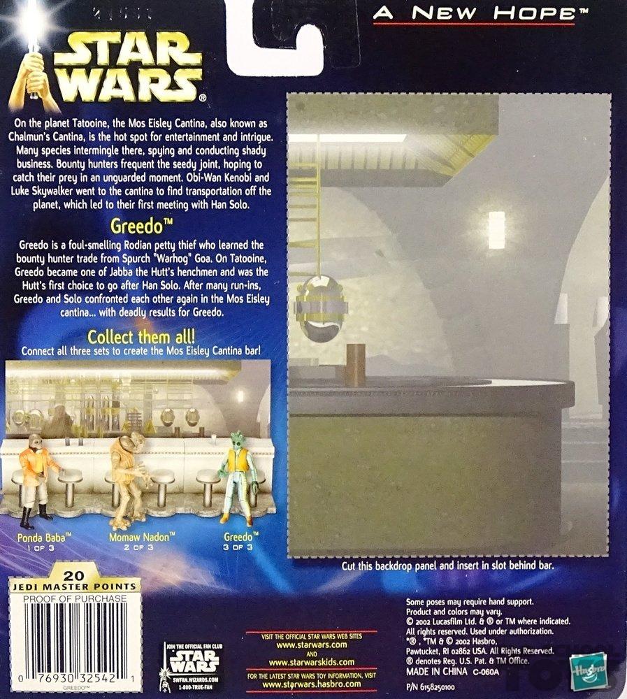 2002 HASBRO Star Wars A New Hope set of 3 Cantina Bar Sections